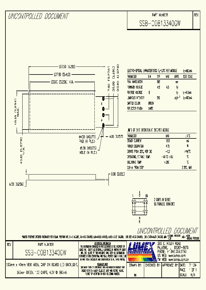 SSB-COB13340GW_4129798.PDF Datasheet