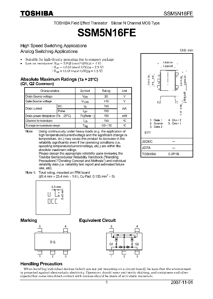SSM5N16FE_4155818.PDF Datasheet
