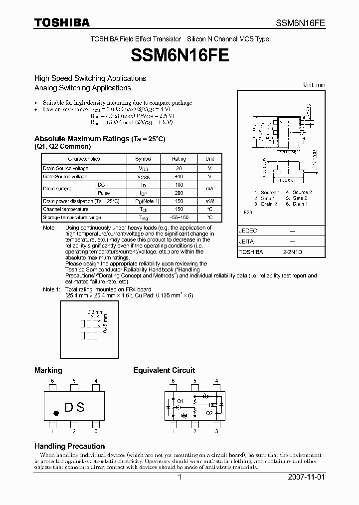 SSM6N16FE07_4134261.PDF Datasheet