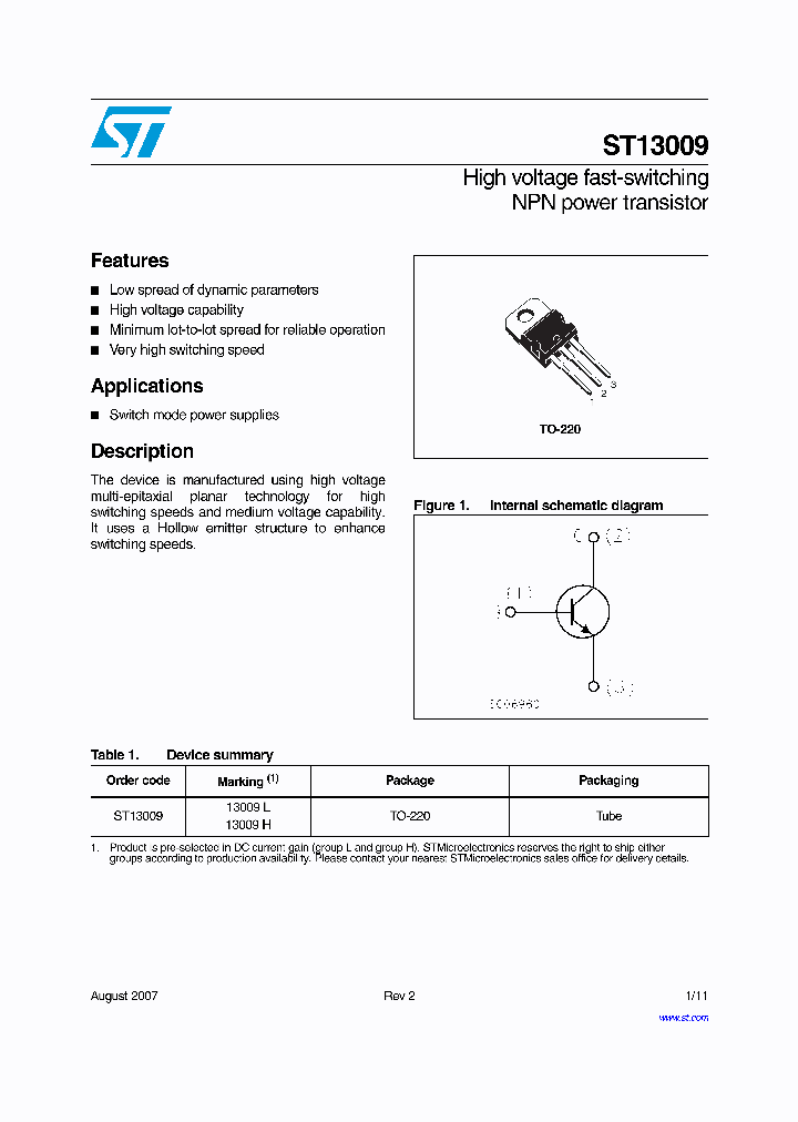 ST13009_4162491.PDF Datasheet