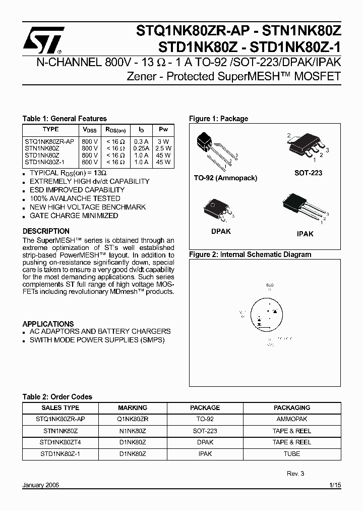 STQ1NK80ZR-AP_4117102.PDF Datasheet Download --- IC-ON-LINE