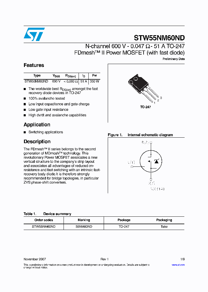 STW55NM60ND_4159660.PDF Datasheet