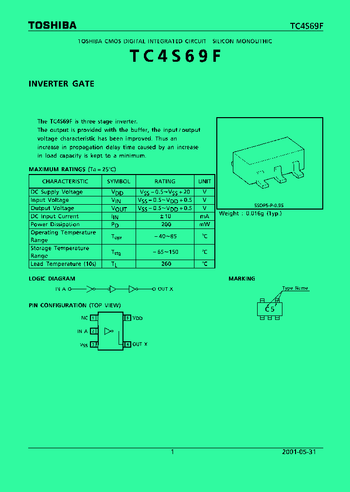 TC4S69F01_4133387.PDF Datasheet Download --- IC-ON-LINE