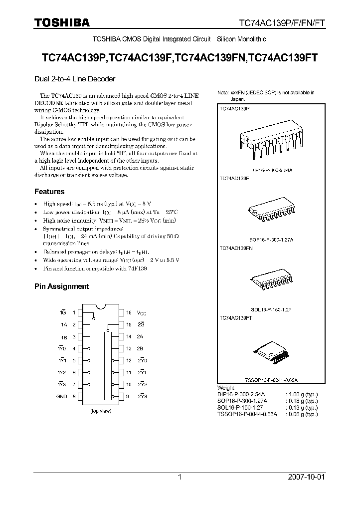 TC74AC139F_4109754.PDF Datasheet