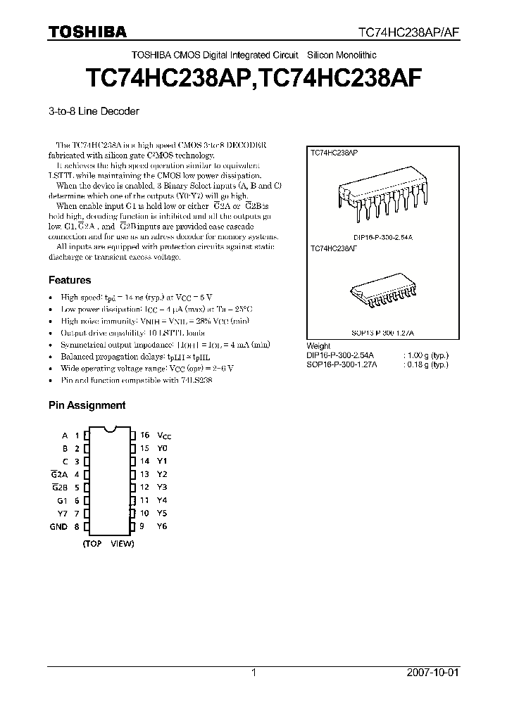 TC74HC238AP07_4109806.PDF Datasheet