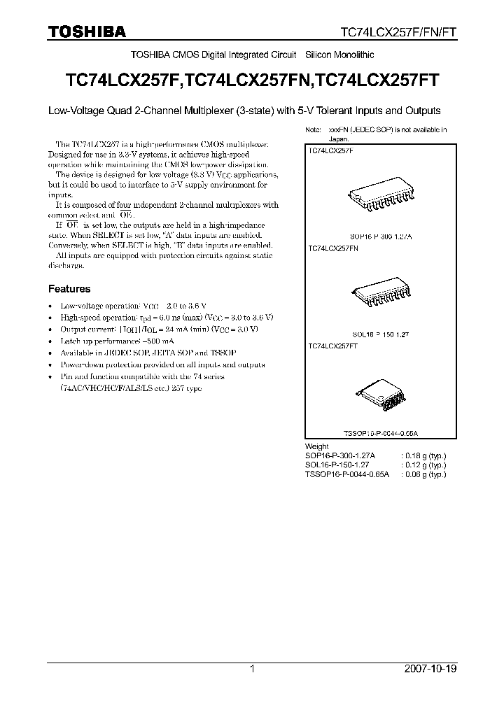 TC74LCX257F07_4133238.PDF Datasheet