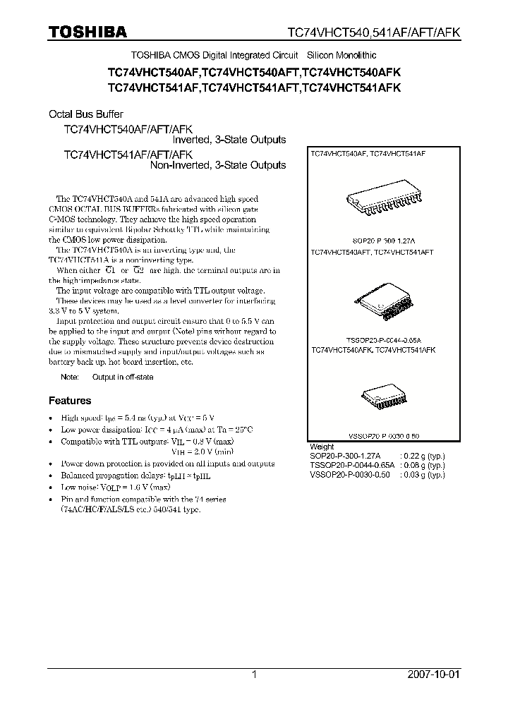TC74VHCT540AF07_4132608.PDF Datasheet