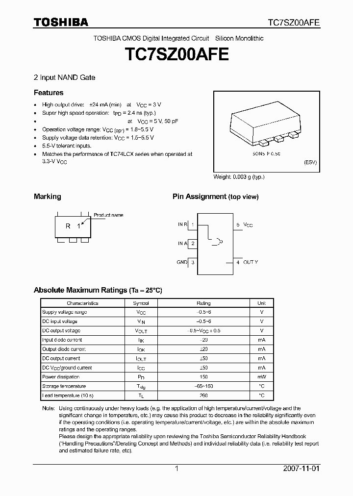 TC7SZ00AFE07_4125162.PDF Datasheet