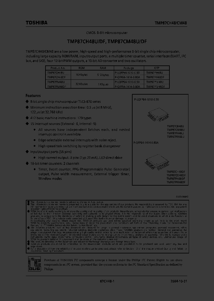 TMP87CH48DF_4108917.PDF Datasheet