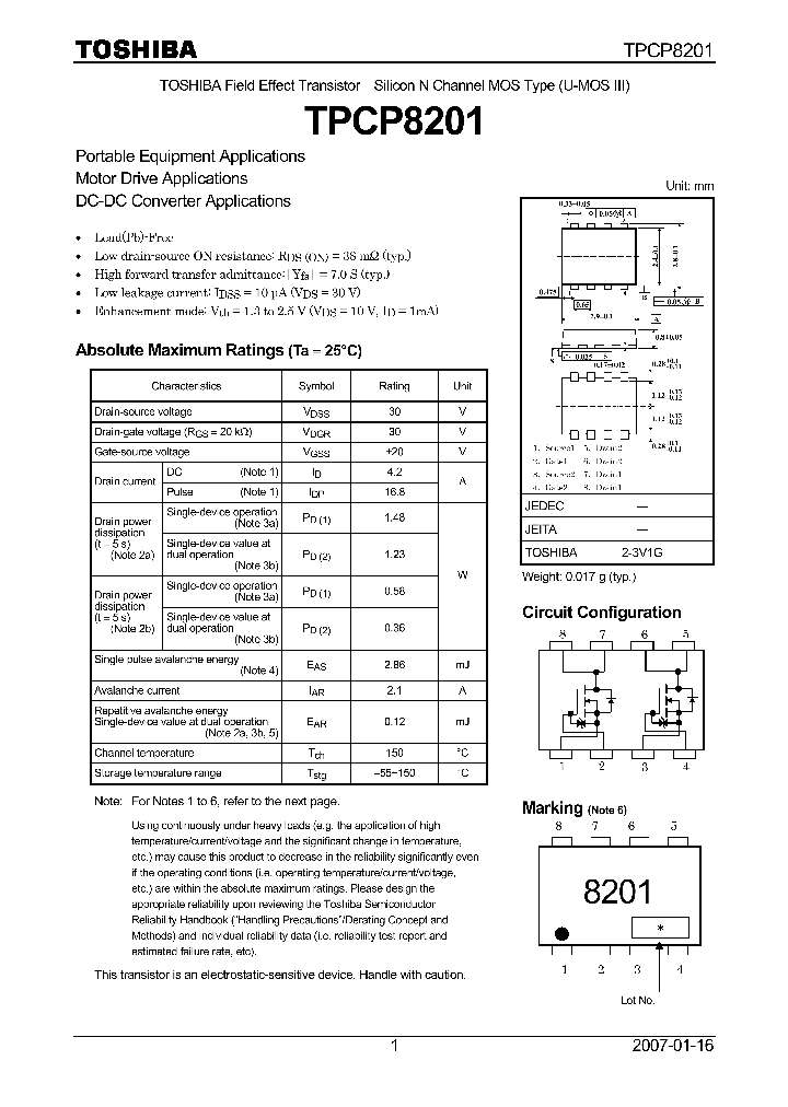 TPCP8201_4127253.PDF Datasheet