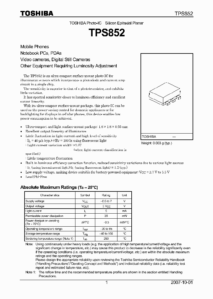 TPS852_4116749.PDF Datasheet