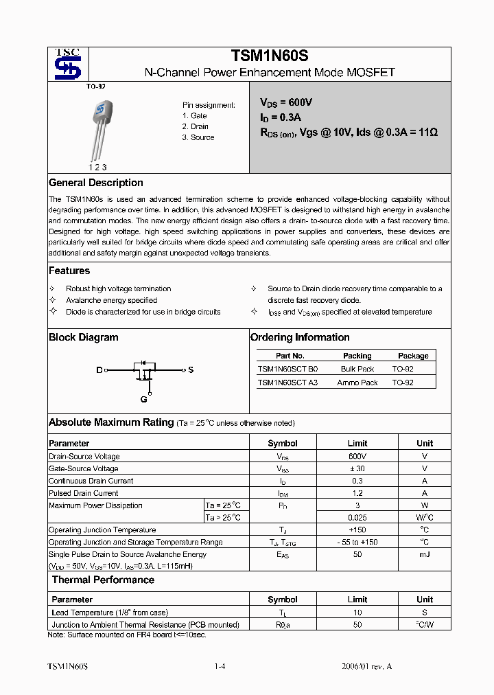 TSM1N60SCTA3_4131202.PDF Datasheet