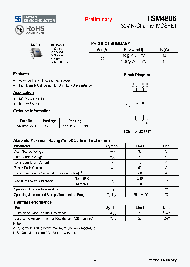 TSM4886CSRL_4131865.PDF Datasheet