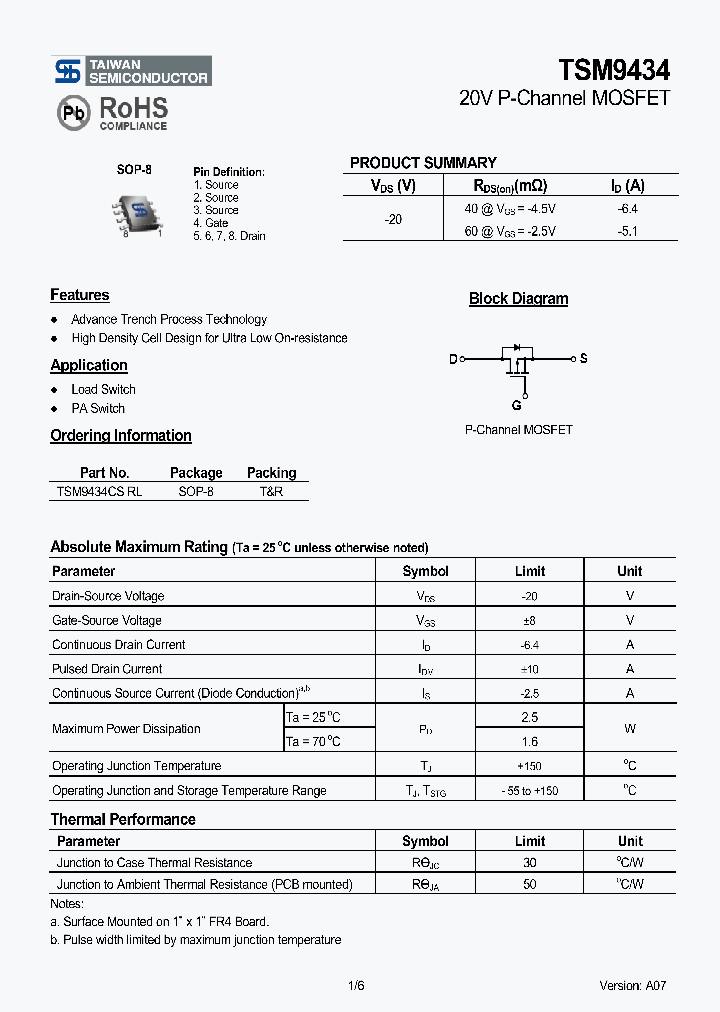 TSM9434CSRL_4131709.PDF Datasheet