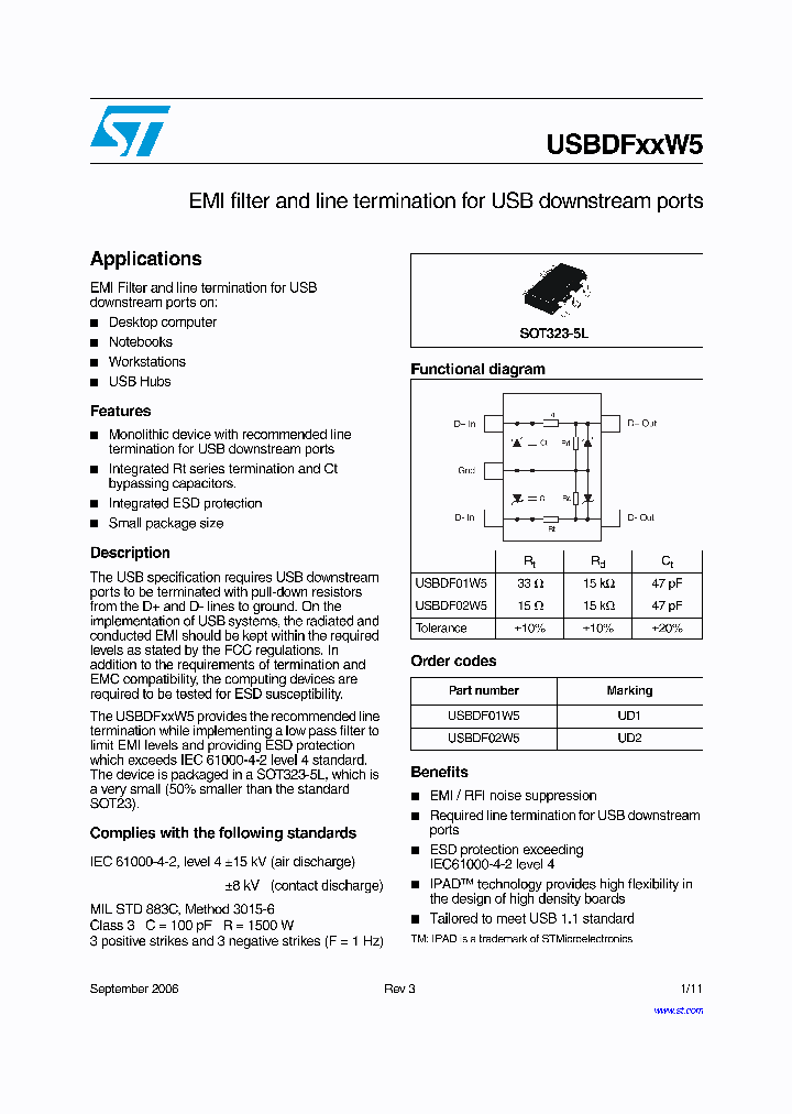 USBDFXXW5_4157140.PDF Datasheet Download --- IC-ON-LINE