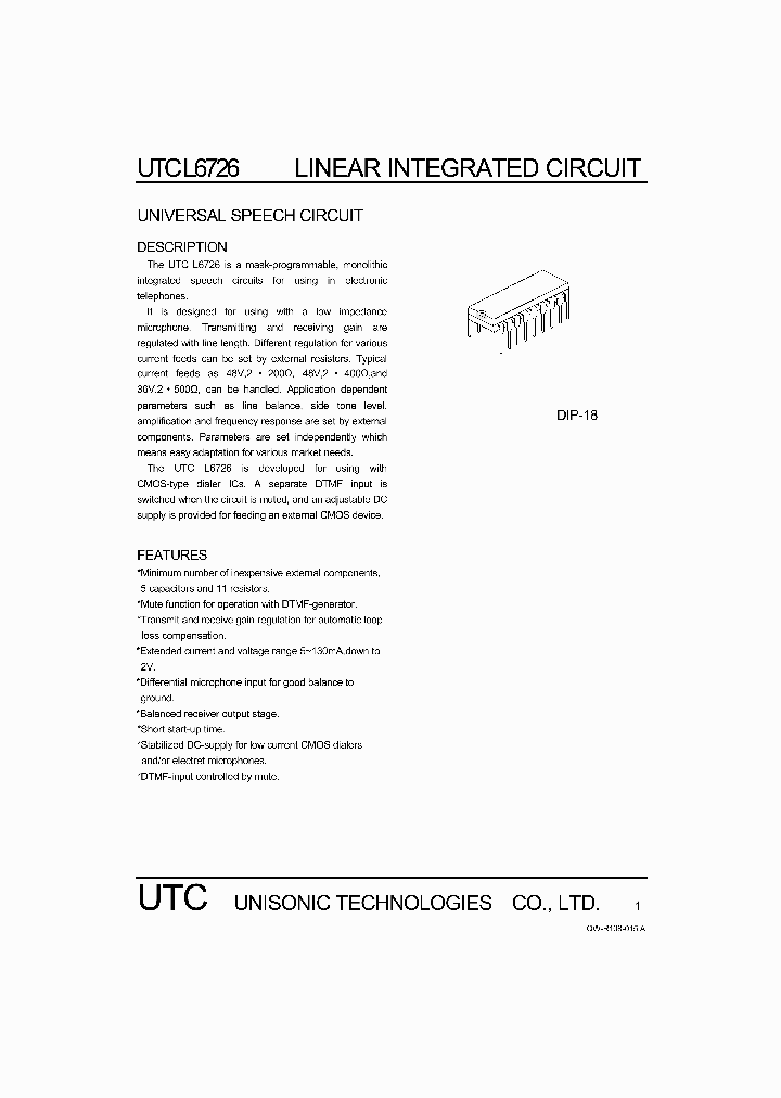 UTCL6726_4123266.PDF Datasheet