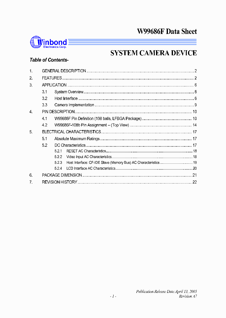 W99686F_4101035.PDF Datasheet