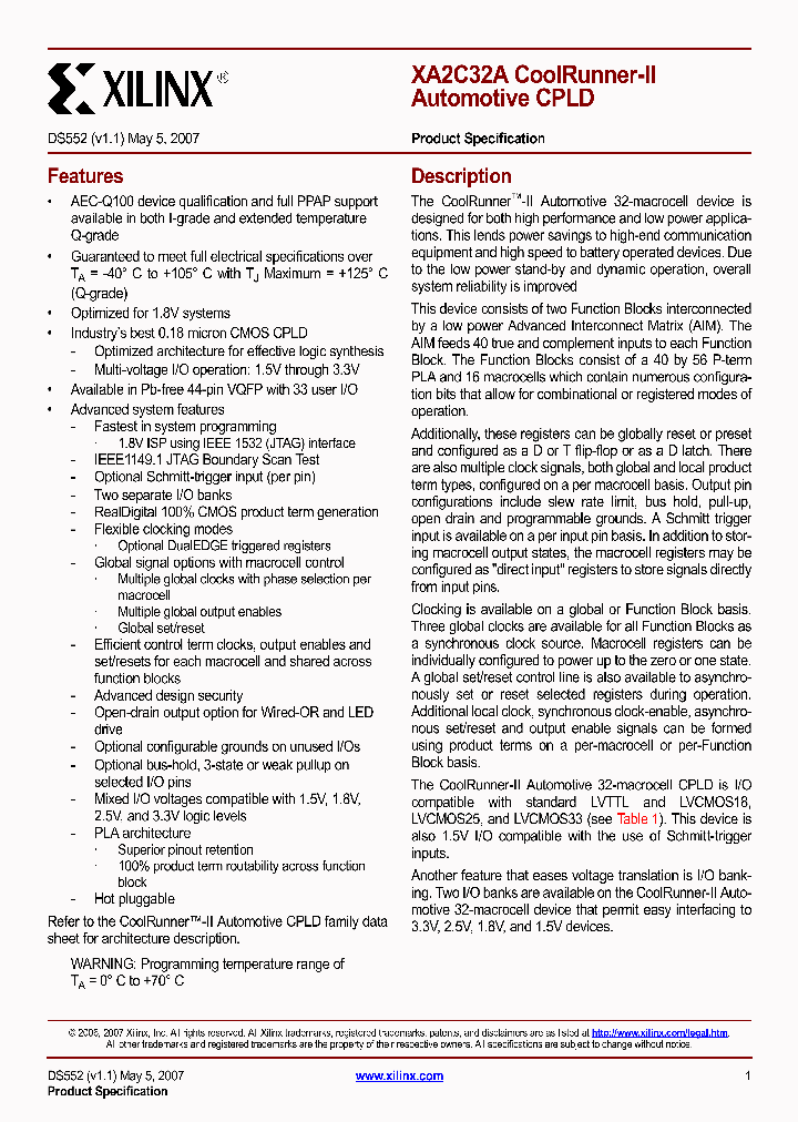 XA2C32A-6VQG44I_4161975.PDF Datasheet