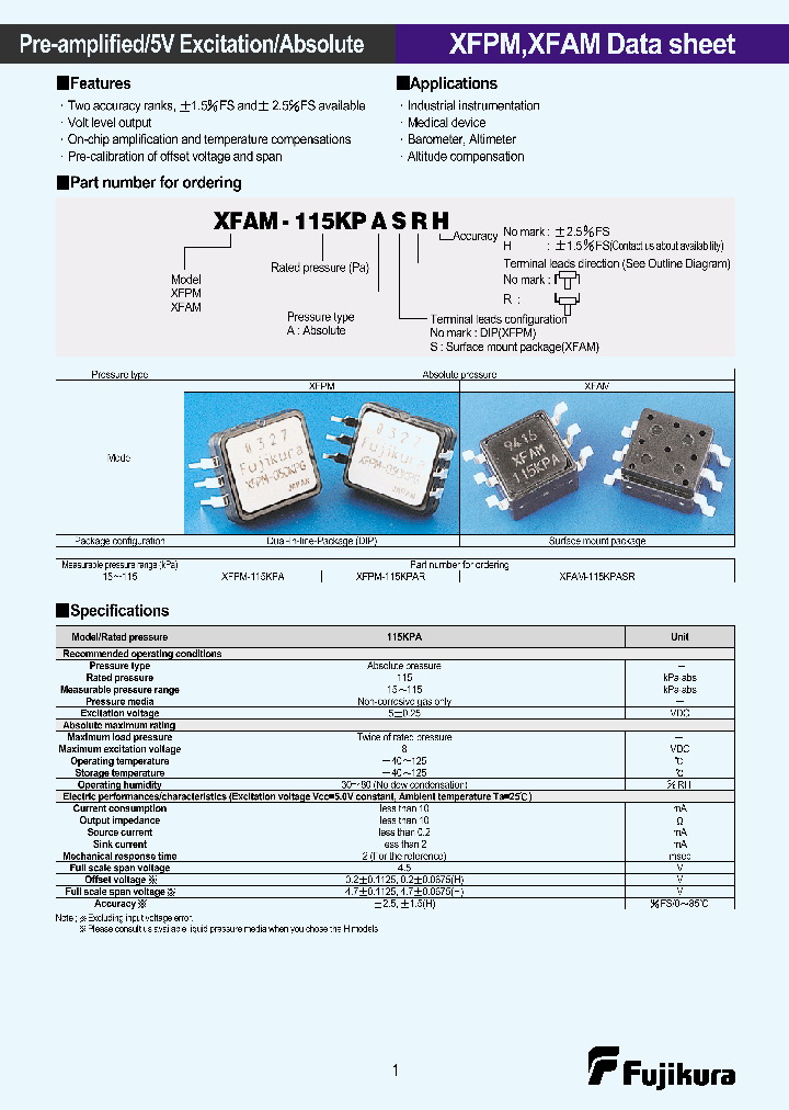 XFAM115KPASR_4160956.PDF Datasheet Download