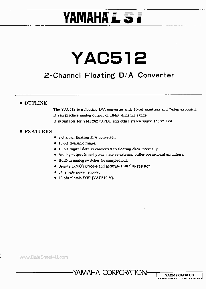 YAC512_4100319.PDF Datasheet