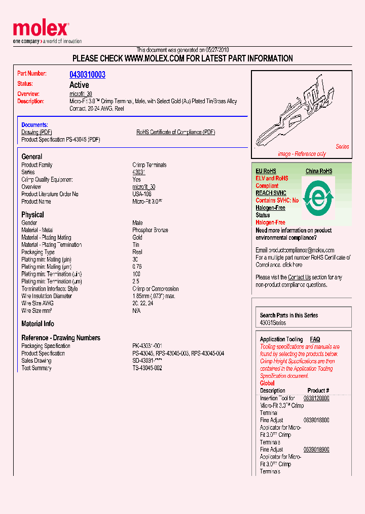0430310003_4856201.PDF Datasheet Download --- IC-ON-LINE
