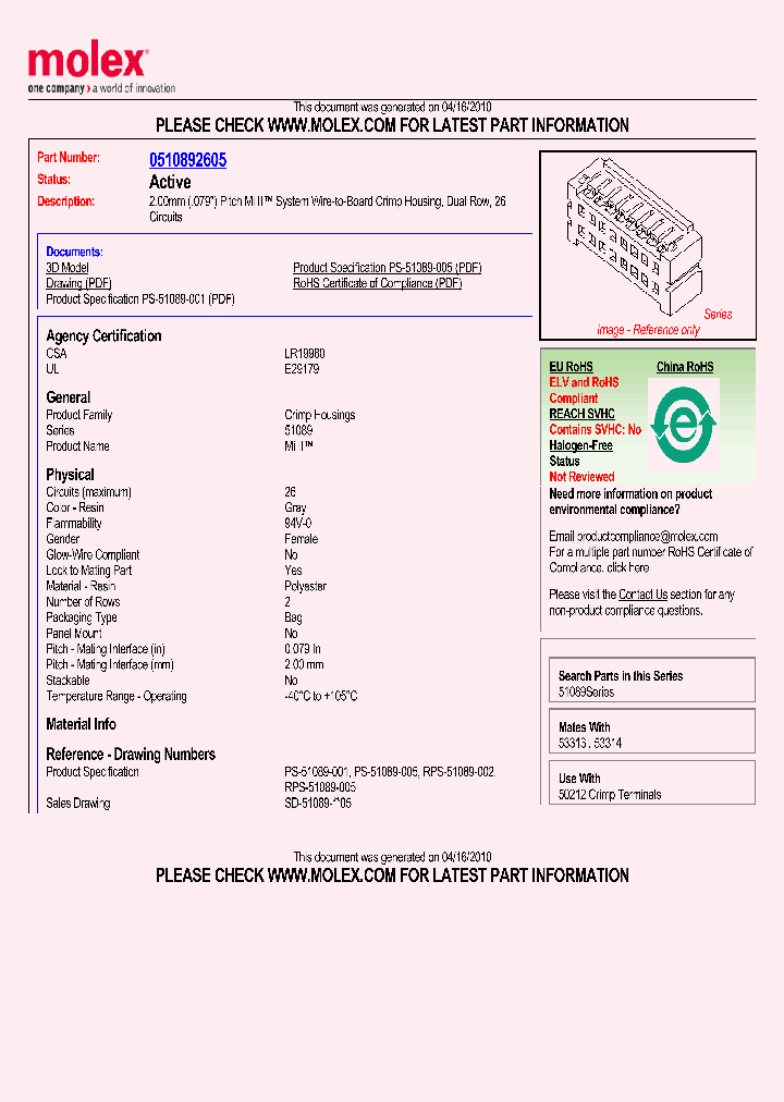 0510892605_4805045.PDF Datasheet