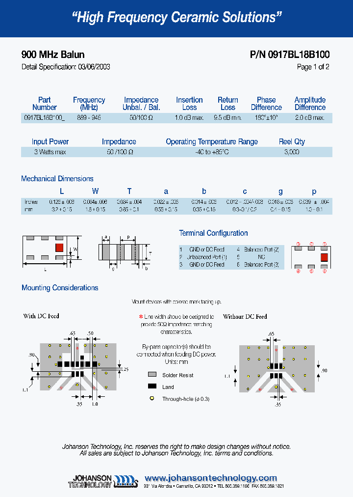 0917BL18B100_4764412.PDF Datasheet