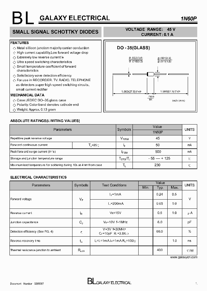 1N60P_4285591.PDF Datasheet