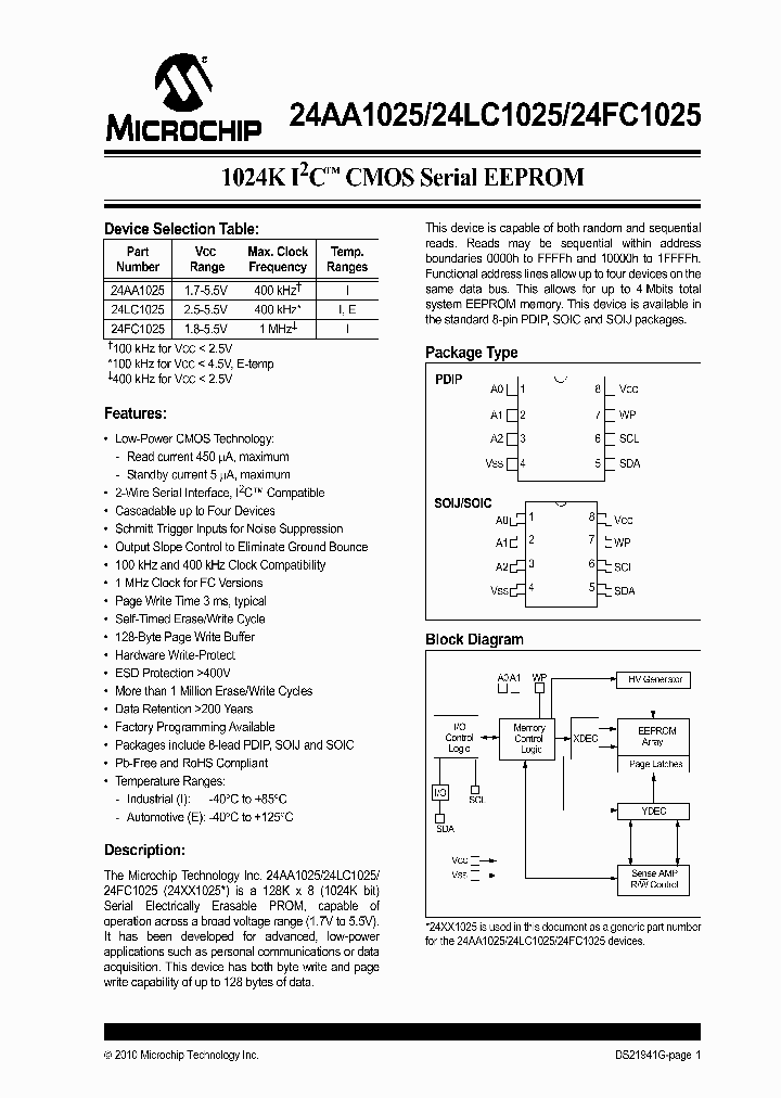 24AA1025-ISN_4576254.PDF Datasheet