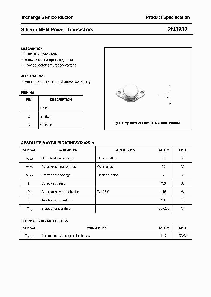 2N3232_4693228.PDF Datasheet Download --- IC-ON-LINE