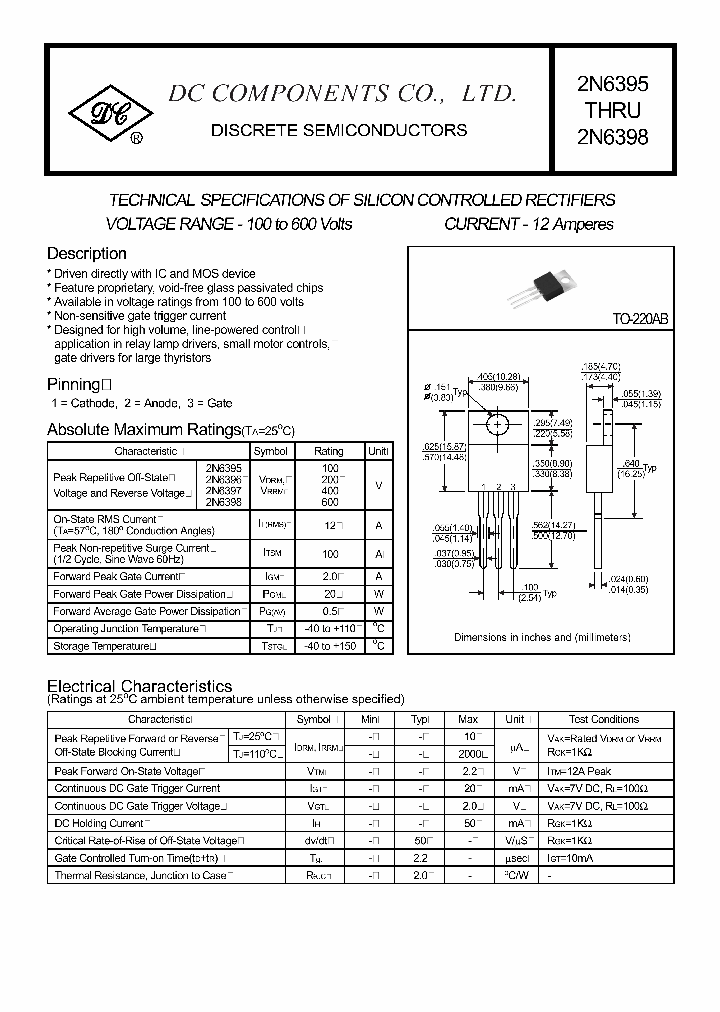 2N6395_4458981.PDF Datasheet Download --- IC-ON-LINE