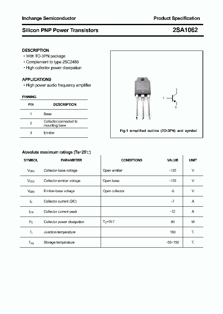 2SA1062_4305380.PDF Datasheet