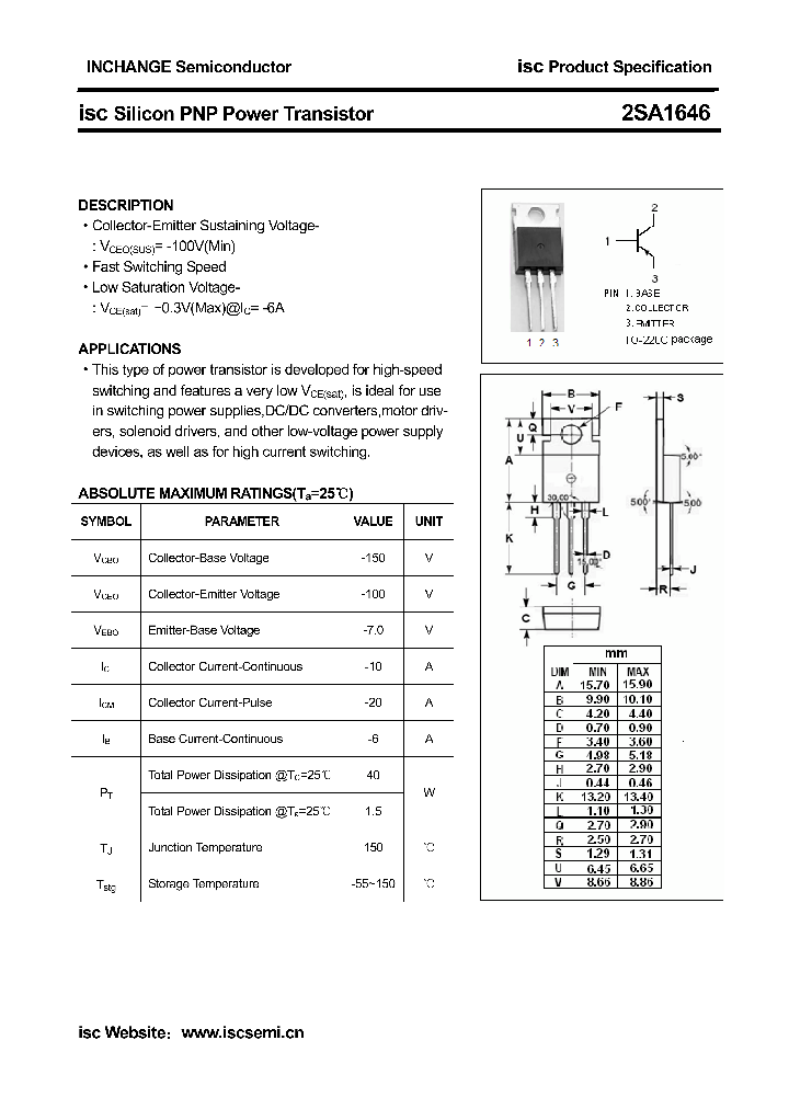 2SA1646_4466380.PDF Datasheet