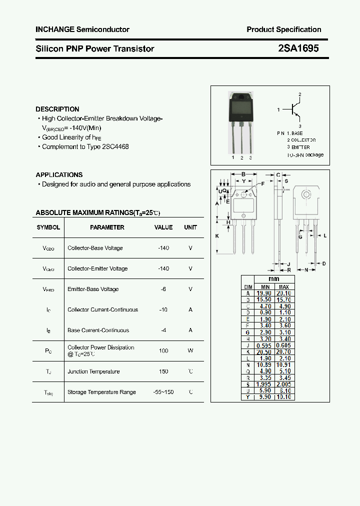 2SA1695_4316663.PDF Datasheet