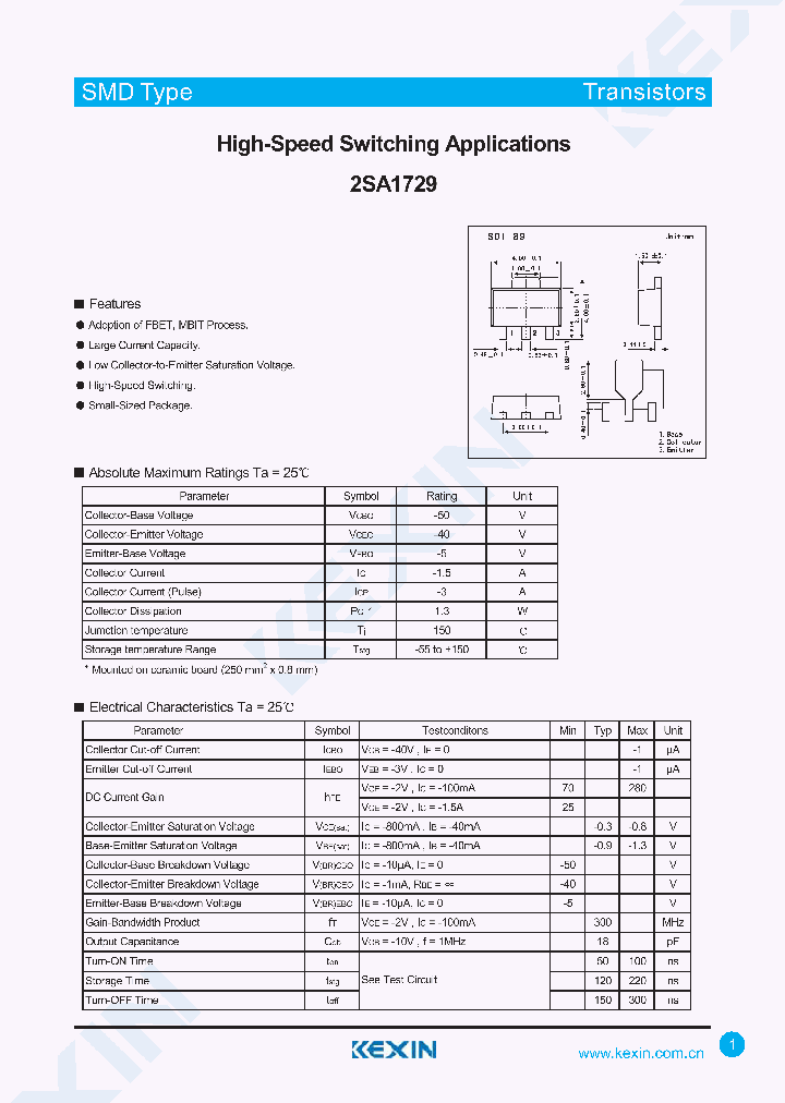 2SA1729_4319744.PDF Datasheet