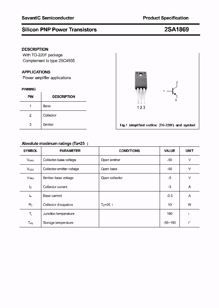 2SA1869_4523293.PDF Datasheet