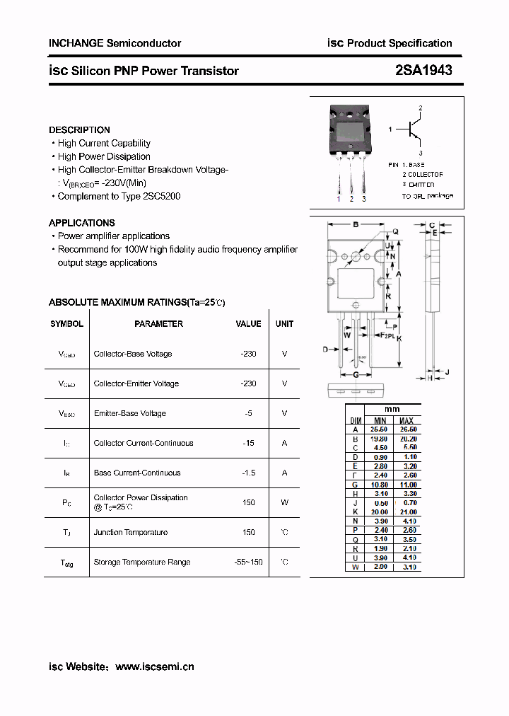 2SA1943_4331309.PDF Datasheet