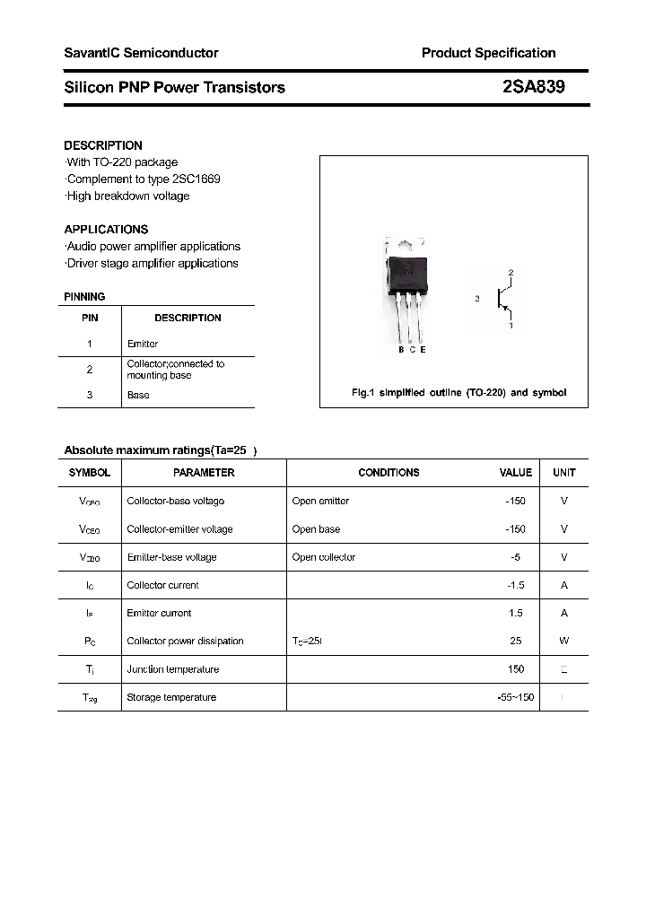 2SA839_4536533.PDF Datasheet