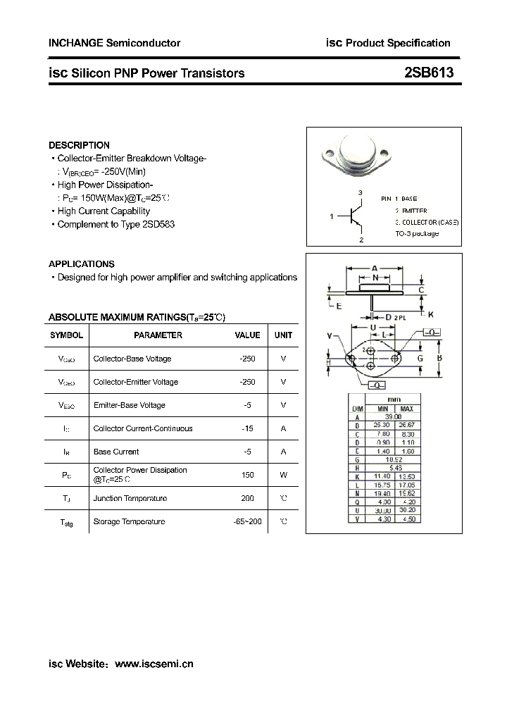 2SB613_4305998.PDF Datasheet