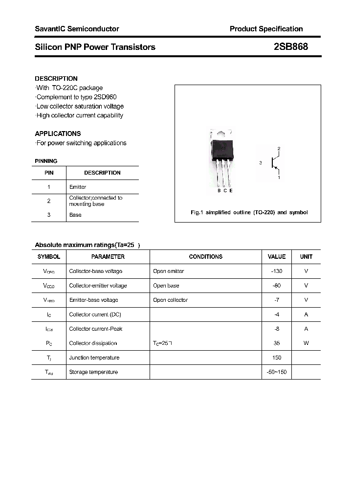 2SB868_4440218.PDF Datasheet