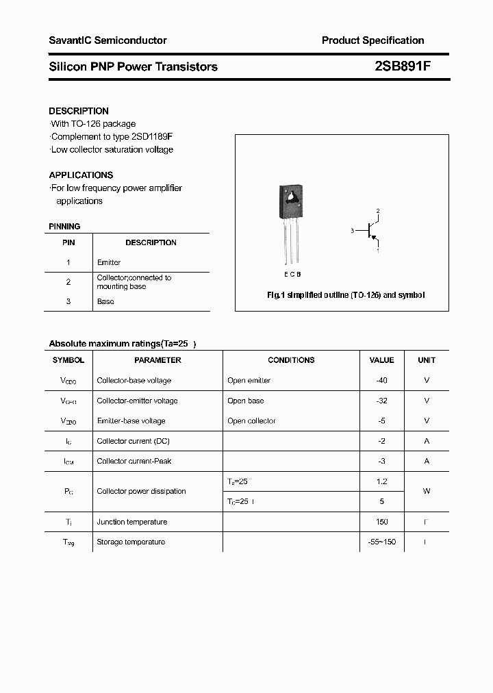 2SB891F_4388370.PDF Datasheet