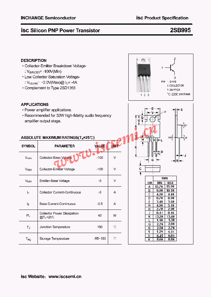 2SB995_4396232.PDF Datasheet