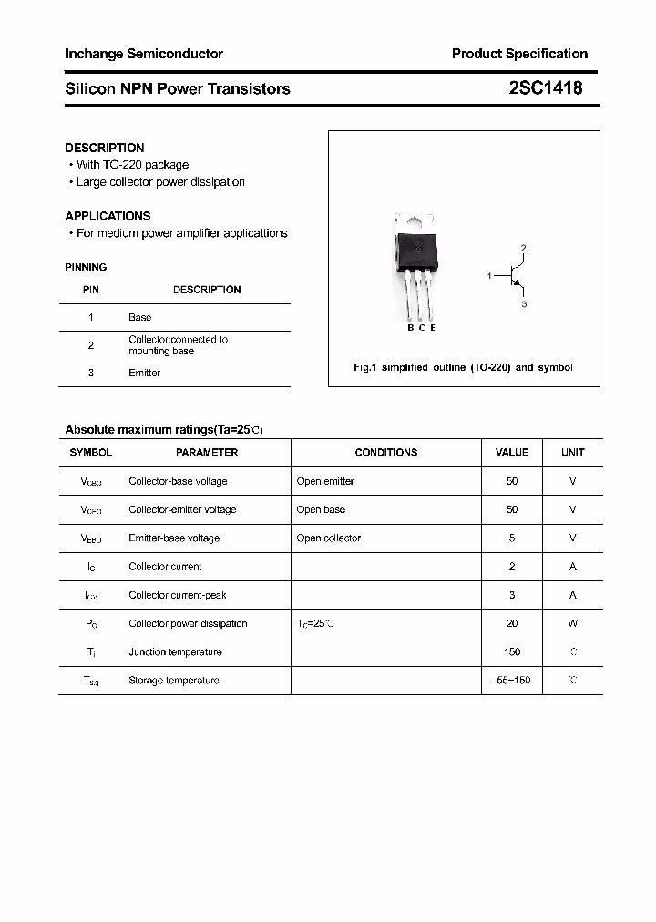 2SC1418_4364250.PDF Datasheet