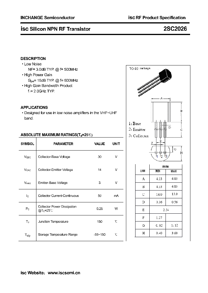 2SC2026_4336534.PDF Datasheet Download