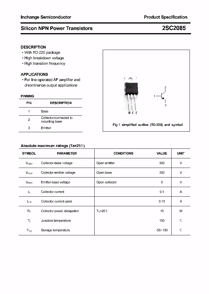 2SC2085_4378535.PDF Datasheet