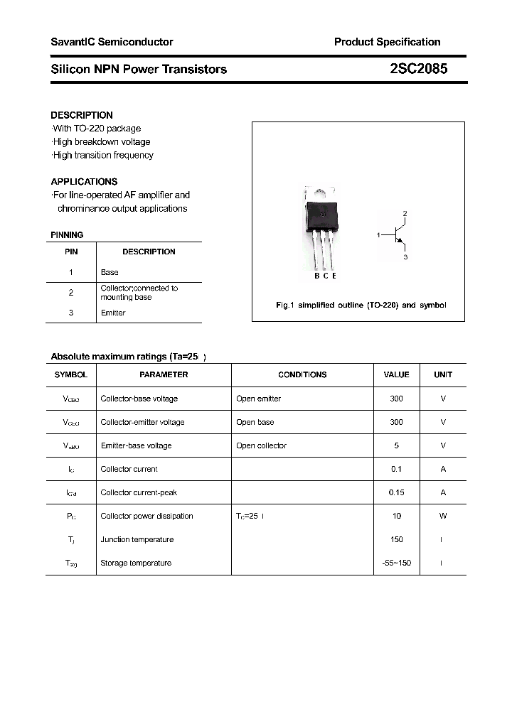 2SC2085_4378536.PDF Datasheet