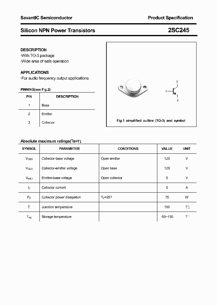 2SC245_4403697.PDF Datasheet