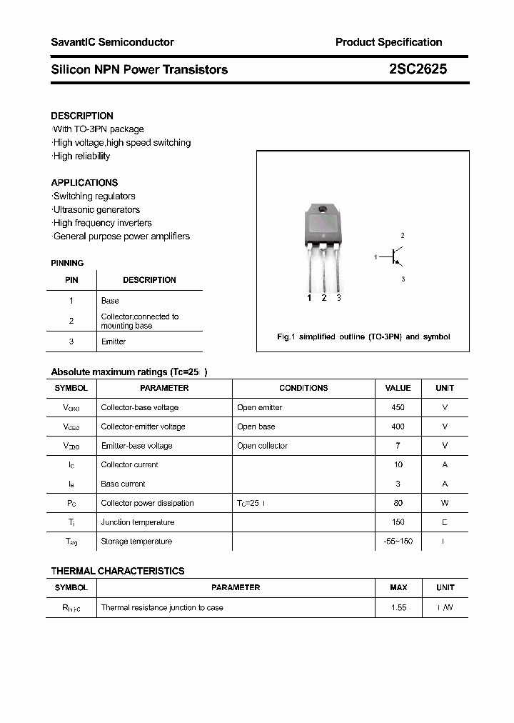 2SC2625_4627941.PDF Datasheet Download --- IC-ON-LINE