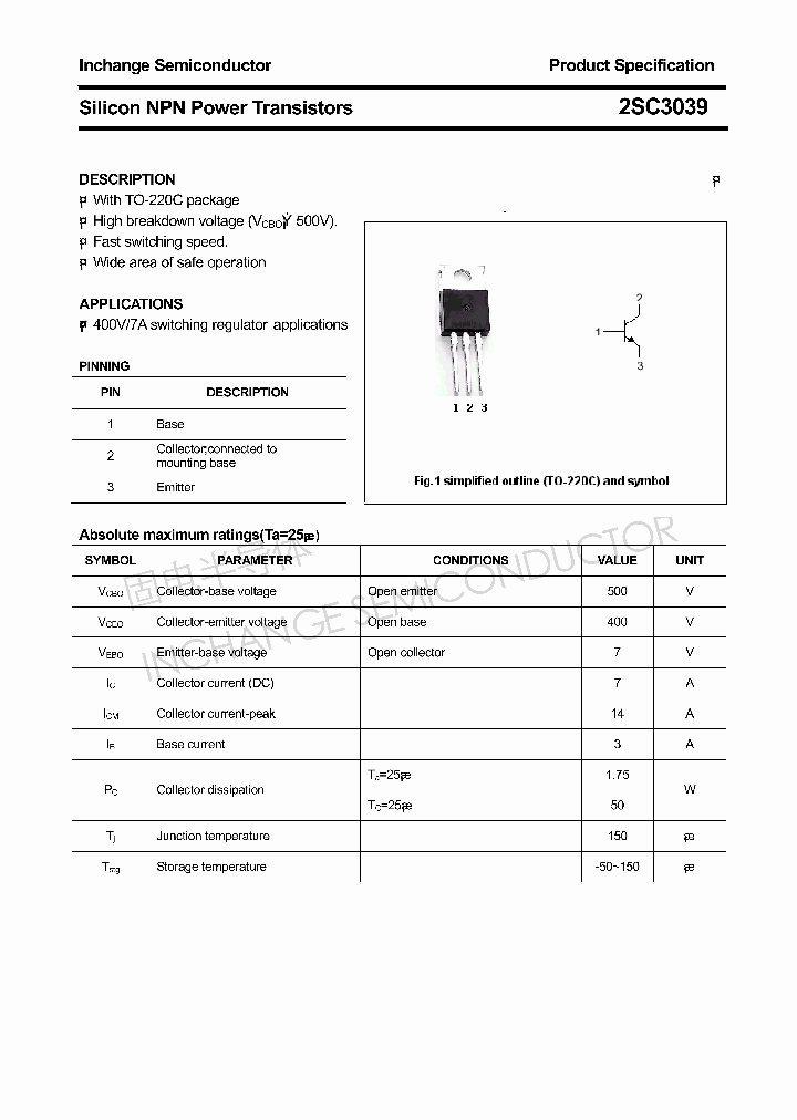 2SC3039_4305851.PDF Datasheet