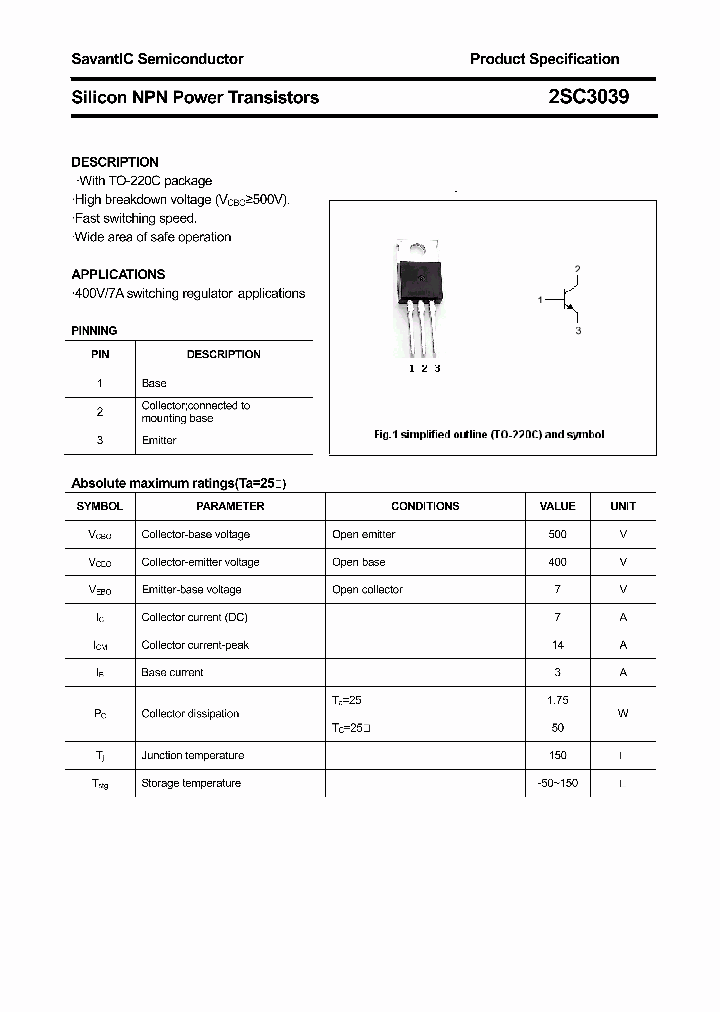 2SC3039_4374927.PDF Datasheet